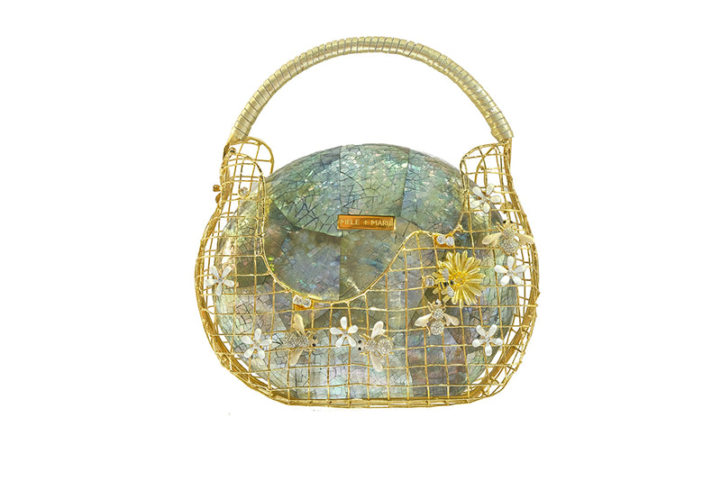 Basket Couture- The Bees with White Flowers